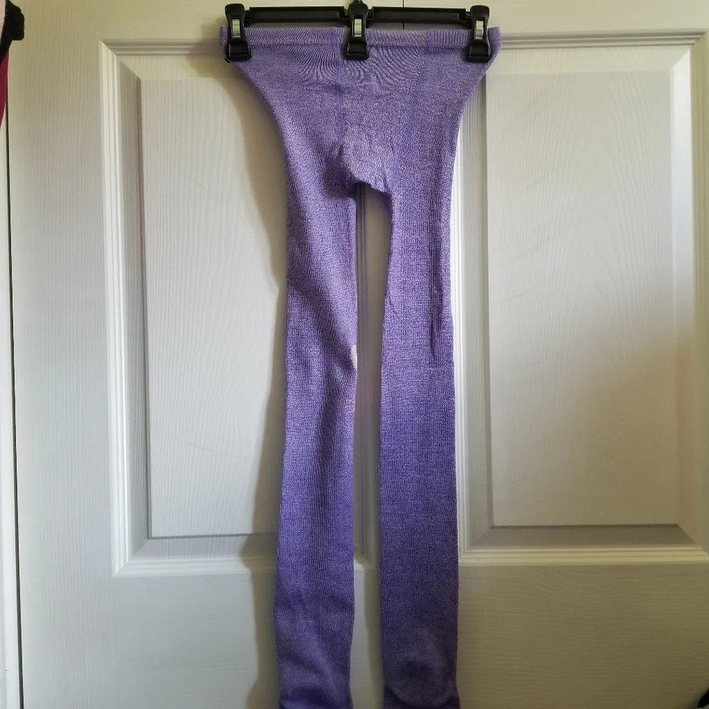 Target Girl's Tights 7-10 Purple Pink Bunny Glasses New Cute Scene Stretch